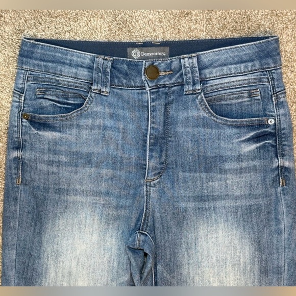 DEMOCRACY "Ab" Technology High Rise Straight Crop Jeans Women's 8 30x27 - Picture 4 of 11